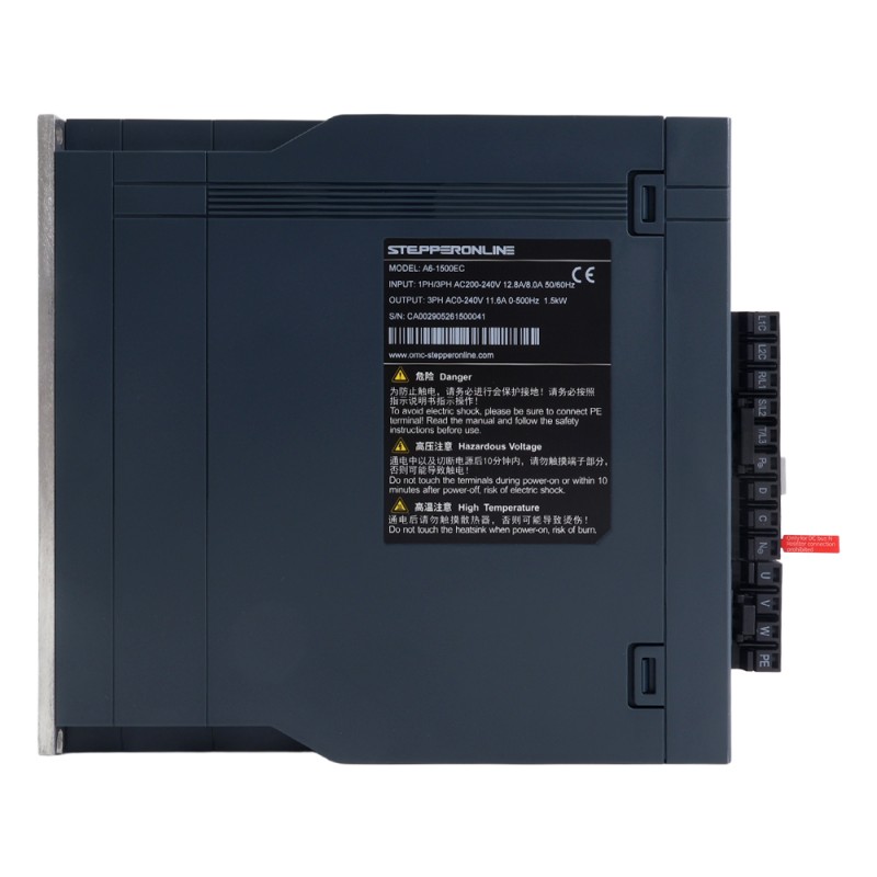 A6H 시리즈 1300W EtherCAT AC 서보 모터 키트 1500rpm 8.34Nm 브레이크 포함 17비트 앱솔루트 엔코더 IP67 - A6H-EC1300H2B1-M17 | StepperOnline