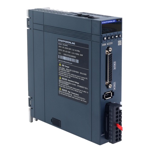 A6 시리즈 100W RS485 AC 서보 모터 키트 3000rpm 0.32Nm 17비트 절대 인코더 IP67 - A6-RS100L2A1-M17 | StepperOnline
