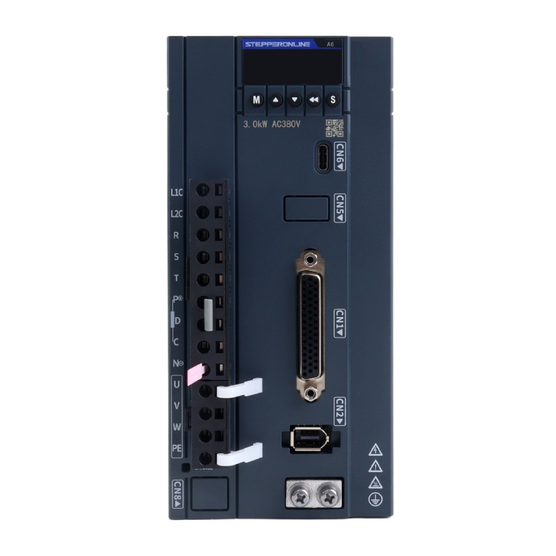 A6H 시리즈 2900W RS485 AC 서보 모터 키트 1500rpm 18.60Nm 17비트 앱솔루트 엔코더 IP67 - A6H-RS2900H3A1-M17 | StepperOnline
