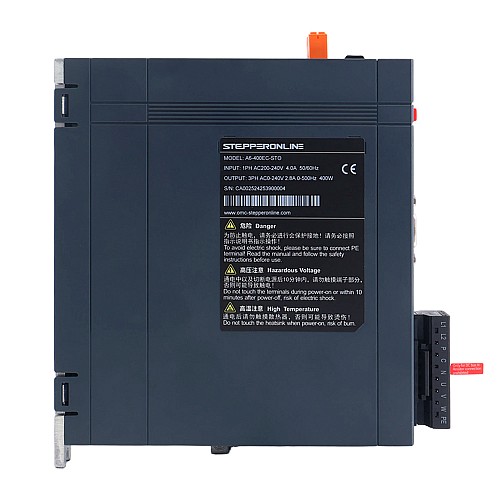 A6 시리즈 400W STO Safe Torque Off EtherCAT AC 서보 모터 키트 3000rpm 1.27Nm 브레이크 포함 17비트 절대형 엔코더 IP67 - A6-EC400H2B1-M17-STO | StepperOnline
