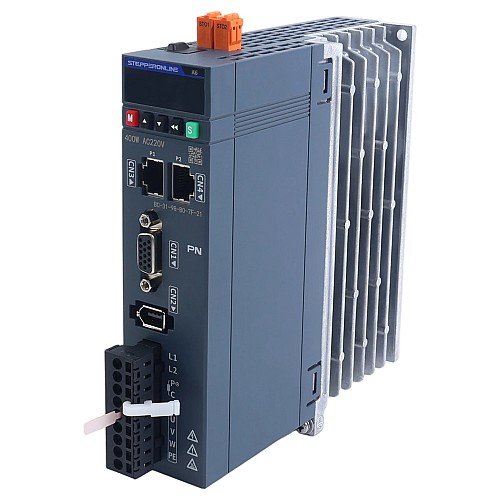 A6 시리즈 400W STO Safe Torque Off PROFINET AC 서보 모터 키트 3000rpm 1.27Nm 브레이크 포함 17비트 절대형 엔코더 IP67 - A6-PN400H2B1-M17-STO | StepperOnline