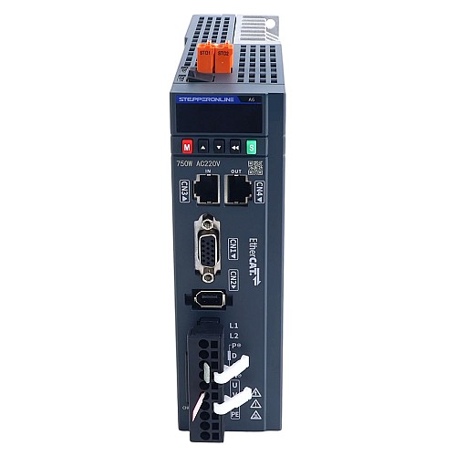 A6 시리즈 750W STO Safe Torque Off EtherCAT AC 서보 모터 키트 3000rpm 2.39Nm 17비트 절대형 엔코더 IP67 - A6-EC750H2A1-M17-STO | StepperOnline