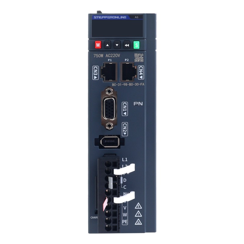 A6 시리즈 750W PROFINET AC 서보 모터 키트 3000rpm 2.39Nm 브레이크 포함 17비트 절대 인코더 IP67 - A6-PN750H2B1-M17 | StepperOnline