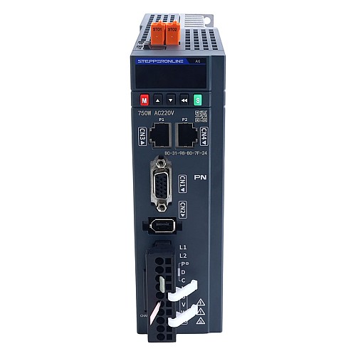 A6 시리즈 750W STO Safe Torque Off PROFINET AC 서보 모터 키트 3000rpm 2.39Nm 17비트 절대형 엔코더 IP67 - A6-PN750H2A1-M17-STO | StepperOnline