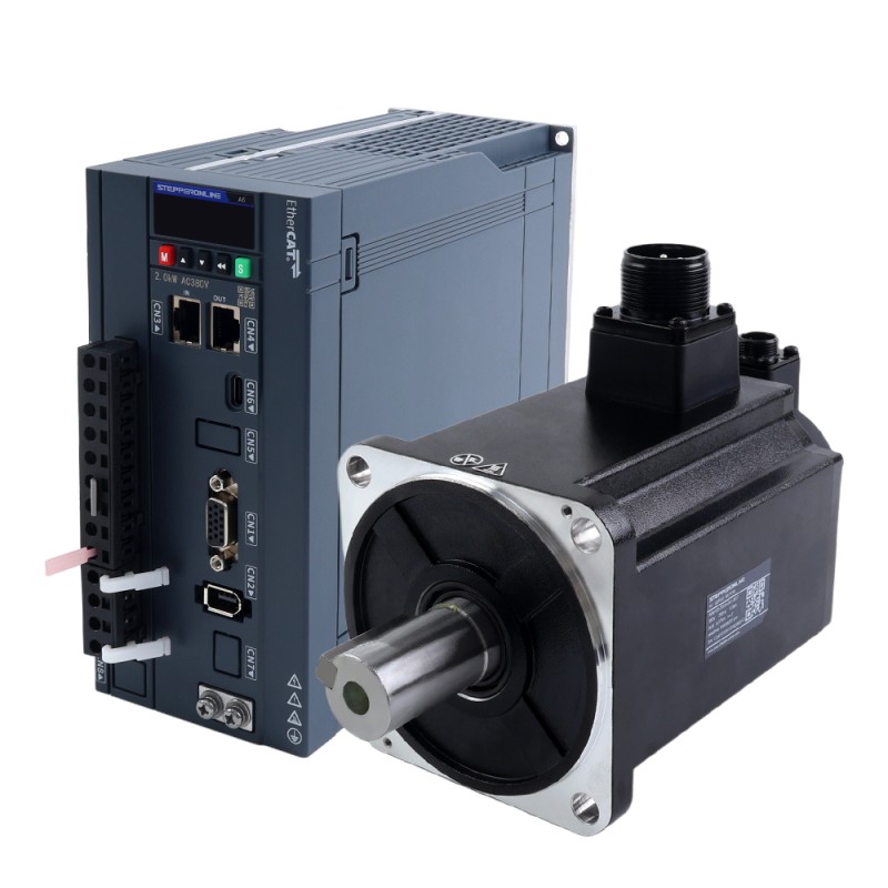 A6 시리즈 2000W EtherCAT AC 서보 모터 키트 3000rpm 6.37Nm 17비트 앱솔루트 엔코더 IP67 - A6-EC2000H3A1-M17 | StepperOnline
