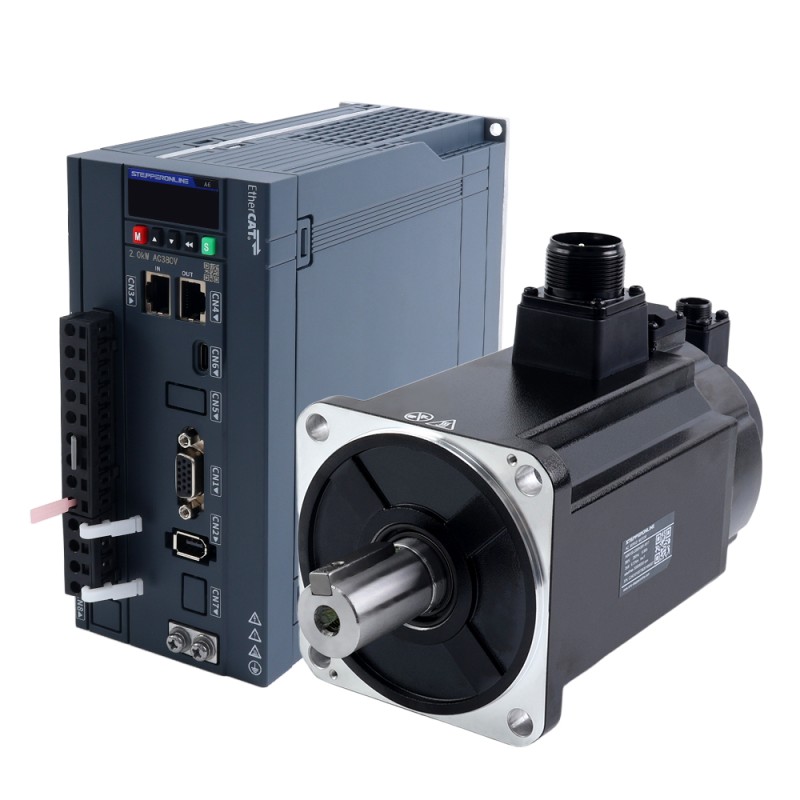 A6 시리즈 2000W EtherCAT AC 서보 모터 키트 3000rpm 6.37Nm 브레이크 포함 17비트 앱솔루트 엔코더 IP67 - A6-EC2000H3B1-M17 | StepperOnline