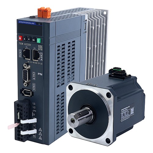 A6 시리즈 750W STO Safe Torque Off PROFINET AC 서보 모터 키트 3000rpm 2.39Nm 17비트 절대형 엔코더 IP67 - A6-PN750H2A1-M17-STO | StepperOnline