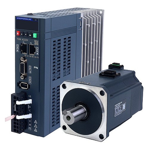 A6 시리즈 750W PROFINET AC 서보 모터 키트 3000rpm 2.39Nm 브레이크 포함 17비트 절대 인코더 IP67 - A6-PN750H2B1-M17 | StepperOnline