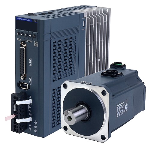 A6 시리즈 750W RS485 AC 서보 모터 키트 3000rpm 2.39Nm 브레이크 포함 17비트 절대 인코더 IP67 - A6-RS750H2B1-M17 | StepperOnline