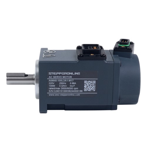 A6 시리즈 100W RS485 AC 서보 모터 키트 3000rpm 0.32Nm 17비트 절대 인코더 IP67 - A6-RS100L2A1-M17 | StepperOnline