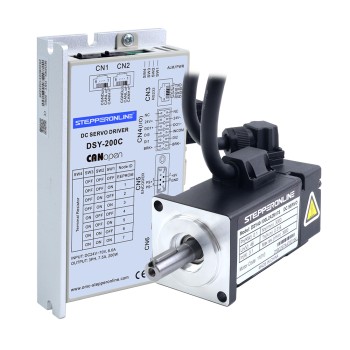 DSY 시리즈 100W CANopen DC 서보 모터 24-70VDC 0.318Nm 3000rpm 17-비트 증분형 엔코더 IP65