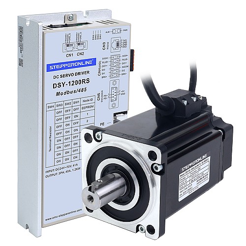 DSY 시리즈 1000W RS485 DC 서보 모터 24-70VDC 3.20Nm 3000rpm 17비트 증분형 인코더 IP65 - DSY-RS1000L2A2-M17S | StepperOnline