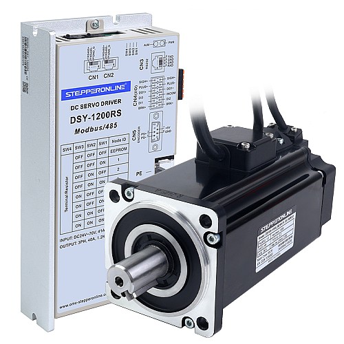 DSY 시리즈 1000W RS485 DC 서보 모터 24-70VDC 3.20Nm w/ 브레이크 3000rpm 17비트 증분형 인코더 IP65 - DSY-RS1000L2B2-M17S | StepperOnline