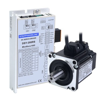 중고 제품 – 중국 재고 - DSY 시리즈 200W RS485 DC 서보 모터 24-70VDC 0.637Nm 3000rpm 17비트 증분형 인코더 IP65