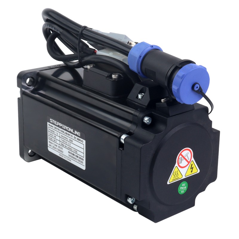 DSY 시리즈 1000W RS485 DC 서보 모터 24-70VDC 3.20Nm w/ 브레이크 3000rpm 17비트 증분형 인코더 IP65 - DSY-RS1000L2B2-M17S | StepperOnline