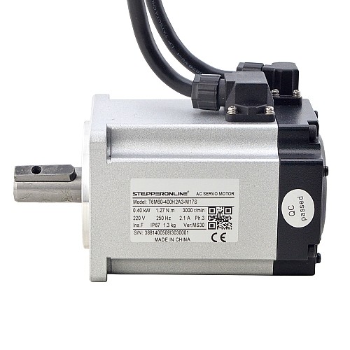 AU 판매 중 - T6 시리즈 400W AC 서보 모터 키트 3000rpm 1.27Nm 17비트 인코더 IP65 - AU-T6-RS400H2A3-M17S | StepperOnline