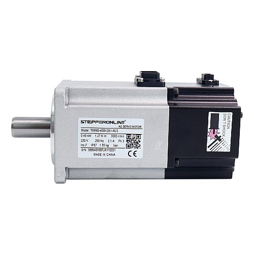 T6 시리즈 400W AC 서보 모터 키트 3000rpm 1.27Nm 브레이크 23비트 인코더 IP67 포함