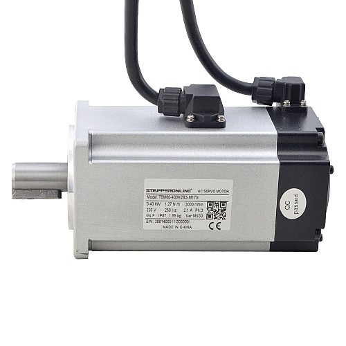 T6 시리즈 400W AC 서보 모터 키트 3000rpm 1.27Nm 브레이크 17비트 인코더 IP65 포함