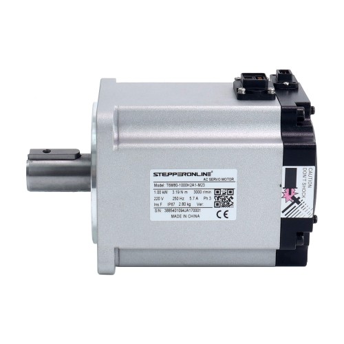 T6 시리즈 1000W AC 서보 모터 키트 3000rpm 3.18Nm 23비트 인코더 IP67 - T6-RS1000H2A1-M23 | StepperOnline