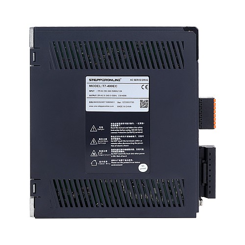 T7 시리즈 EtherCAT 400W AC 서보 모터 키트 3000rpm 1.27Nm 23비트 인코더 IP67 - T7-EC400H2A1-M23 | StepperOnline