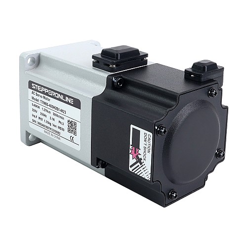 T7 시리즈 EtherCAT 400W AC 서보 모터 키트 3000rpm 1.27Nm 브레이크 포함 23비트 인코더 IP67 - T7-EC400H2B1-M23 | StepperOnline