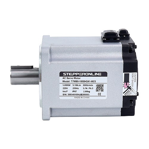 T7 시리즈 EtherCAT 1000W AC 서보 모터 키트 3000rpm 3.18Nm 23비트 인코더 IP67 - T7-EC1000H2A1-M23 | StepperOnline