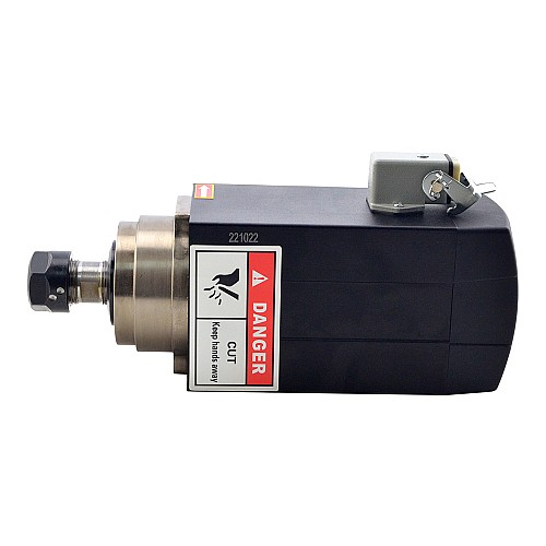 스퀘어 스핀들 모터 공냉식 110V 1.5KW 24000RPM 400Hz ER20 콜렛 CNC VFD 모터 110V AC 스핀들 4 베어링