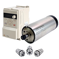 220V 1.5KW Φ80x193.5mm 공냉식 스핀들 모터 및 2HP 1.5KW 7.0A 가변 주파수 드라이브 키트