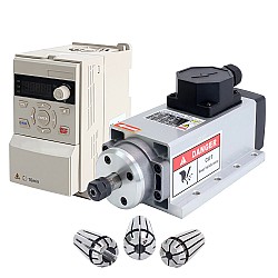 220V 1.5KW 80x73x175.5mm 공냉식 스핀들 모터 및 2HP 1.5KW 7.0A 가변 주파수 드라이브 키트