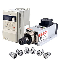 220V 2.2KW 80x73x193.5mm 공냉식 스핀들 모터 및 3HP 2.2KW 12.5A 가변 주파수 드라이브 키트