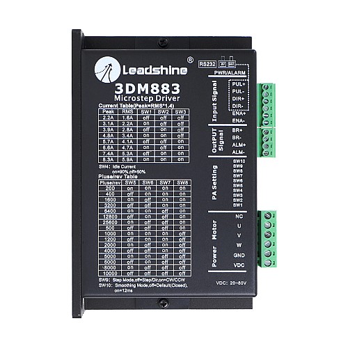 Nema 23, 24, 34 스테퍼 모터용 Leadshine 3상 디지털 스테퍼 드라이버 0.5-8.3A 20-80VDC