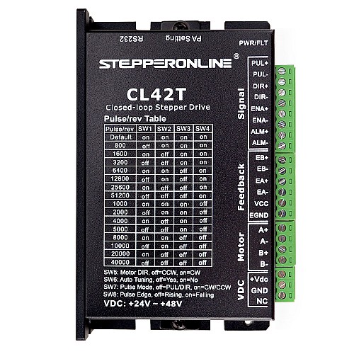 Nema 11, 14, 17 스테퍼 모터용 폐쇄 루프 스테퍼 드라이버 0-3.0A 24-48VDC