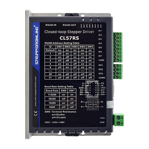 Modbus RS485 폐쇄 루프 스테퍼 모터 드라이버 0.1-7.0A 24-48VDC Modbus RS485 폐쇄 루프 스테퍼 모터 드라이버 0.1-7.0A 24-48VDC