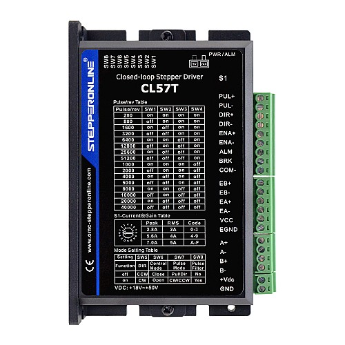 Nema 17, 23, 24 스테퍼 모터용 폐쇄 루프 스테퍼 드라이버 0-8.0A 24-48VDC