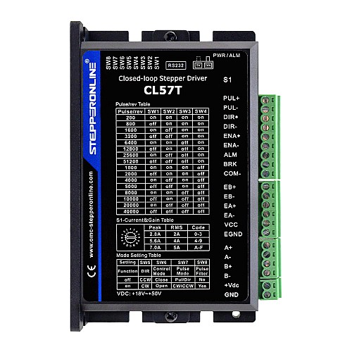 Nema 17, 23, 24 스테퍼 모터용 폐쇄 루프 스테퍼 드라이버 V4.1 0-8.0A 24-48VDC