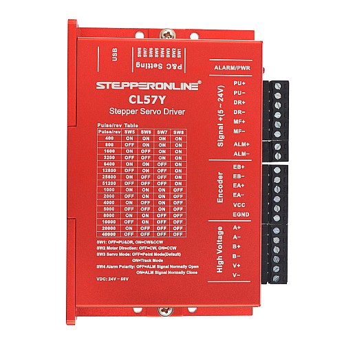 Nema 17, 23, 24 스테퍼 모터용 Y 시리즈 폐루프 스테퍼 드라이버 0-7.0A 24-50VDC