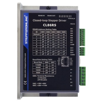 Modbus RS485 폐쇄 루프 스테퍼 모터 드라이버 2.1-8.0A 30-110VDC 또는 18-80VAC