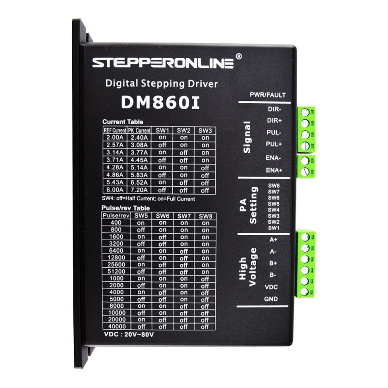 미국 세일 중 - 4축 스테퍼 CNC 키트 8.0Nm(1132.89oz.in) Nema 34 스테퍼 모터 및 드라이버 및 60V 전원 공급 장치 - US-4-DM860I-S80 | StepperOnline