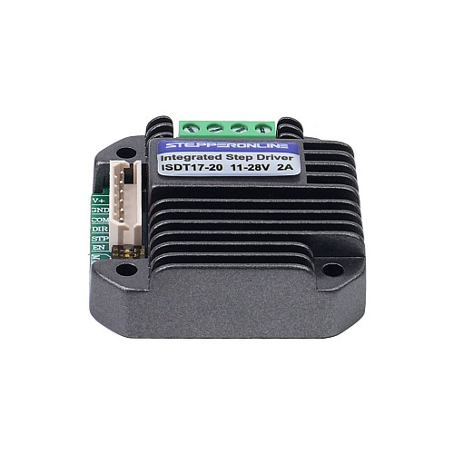 NEMA 17 스테퍼 모터용 통합 스테퍼 모터 드라이버 0.6-2.0A 11-28VDC 초저소음 버전 - ISDT17-20 | StepperOnline UK