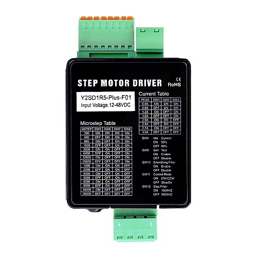 DC 펄스 스테퍼 모터 드라이버 0.4-3.0A 12-48VDC 알람 기능 및 Nema 11, 14, 17, 23 스테퍼 모터용 I/O 제어