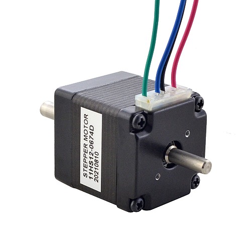 이중 샤프트 Nema 11 양극성 1.8deg 7Ncm(9.91oz.in) 0.67A 28x28x31.5mm 4선 이중 샤프트 Nema 11 양극성 1.8deg 7Ncm(9.91oz.in) 0.67A 28x28x31.5mm 4선