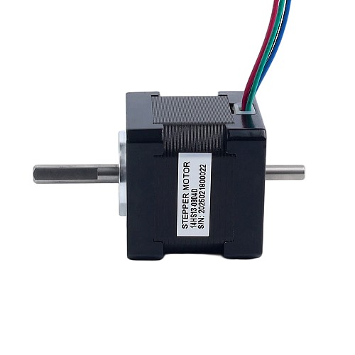 이중 샤프트 Nema 14 1.8deg 18Ncm(25.5oz.in) 0.8A 35.2x35.2x34mm 4 와이어