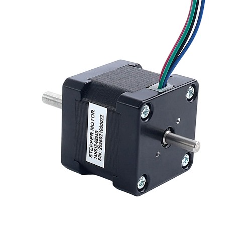 이중 샤프트 Nema 14 1.8deg 18Ncm(25.5oz.in) 0.8A 35.2x35.2x34mm 4 와이어