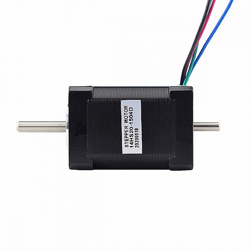 이중 샤프트 Nema 14 바이폴라 1.8deg 40Ncm(56.64oz.in) 1.5A 35.2x35.2x52mm 4 와이어 이중 샤프트 Nema 14 바이폴라 1.8deg 40Ncm(56.64oz.in) 1.5A 35.2x35.2x52mm 4 와이어