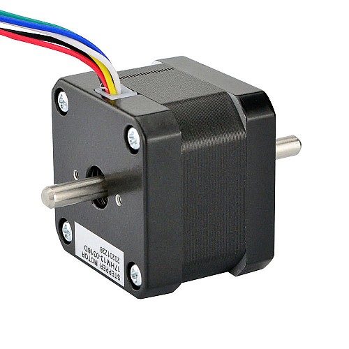 이중 샤프트 Nema 17 단극 0.9deg 16Ncm(22.66oz.in) 0.3A 42x34mm 6 전선