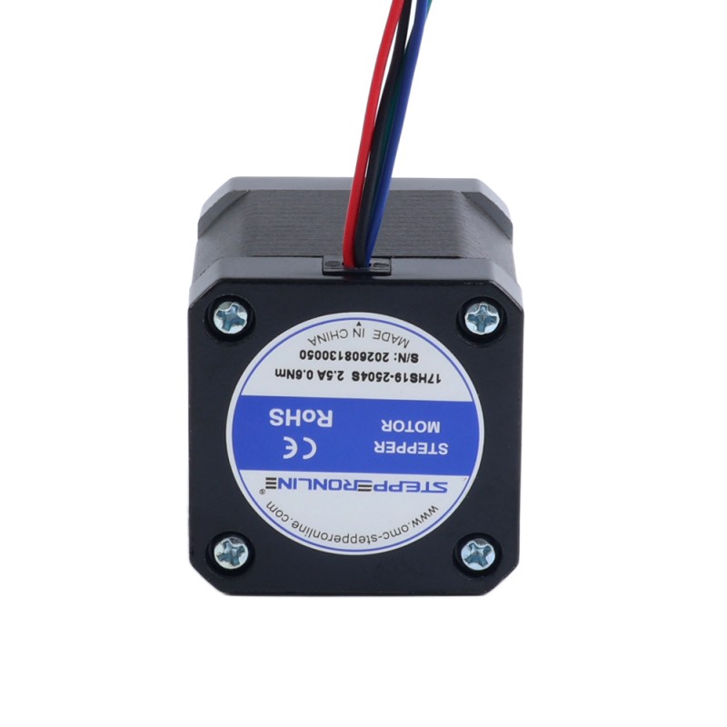 Nema 17 양극 1.8deg 60Ncm(84.97oz.in) 2.5A 42x42x48mm 4 전선 - 17HS19-2504S | StepperOnline