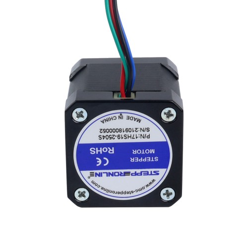 Nema 17 양극 1.8deg 60Ncm(84.97oz.in) 2.5A 42x42x48mm 4 전선 - 17HS19-2504S | StepperOnline