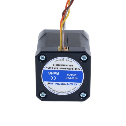 Nema 17 고온 스테퍼 모터 55Ncm (77.93oz.in) 80mm D형 샤프트 Φ5mm 절연 등급 H 180C - 17HS19-2504S-H-V5 | StepperOnline