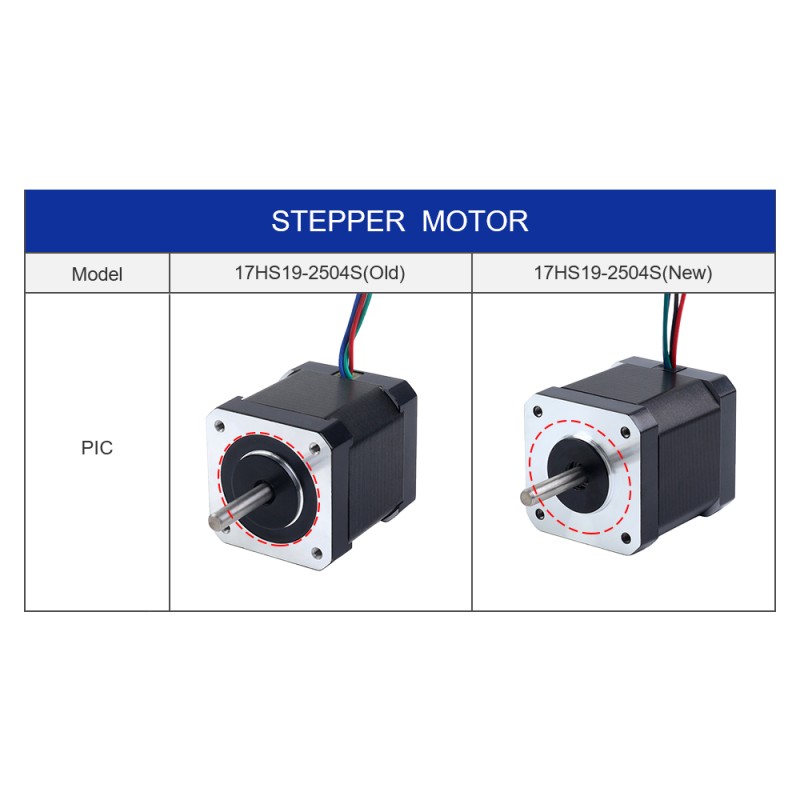 Nema 17 양극 1.8deg 60Ncm(84.97oz.in) 2.5A 42x42x48mm 4 전선 - 17HS19-2504S | StepperOnline