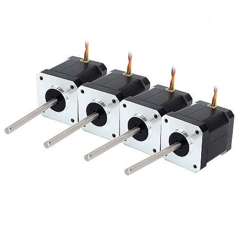 4pcs Nema 17 고온 스테퍼 모터 55Ncm(77.93oz.in) 55mm 원형 샤프트 절연 클래스 H 180C - 4-17HS19-2504S-H-V1 | StepperOnline 4pcs Nema 17 고온 스테퍼 모터 55Ncm(77.93oz.in) 55mm 원형 샤프트 절연 클래스 H 180C - 4-17HS19-2504S-H-V1 | StepperOnline